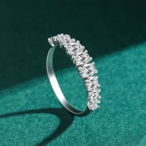 RENSINO Customized Silver 925 Fine Jewelry Ring Cubic Zirconia Light Luxury Exquisite Sterling Silver Temperament Wedding Ring for Women