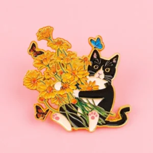 RENSINO Cute Flower Butterfly Angel Cross Brooch Fashion Jewelry for Clothes Bags