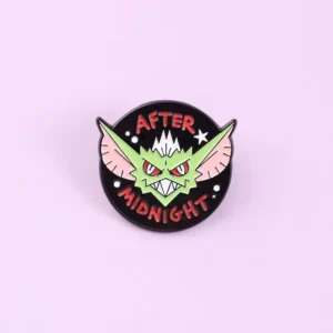 RENSINO Cute Monster Bat Brooch Pin Cartoon Gothic Enamel Pin Badge