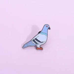 RENSINO Cute Pigeon Brooch Pin Cute Pin Cartoon Animal Series Metal Badge Fashion Accessory Cross border