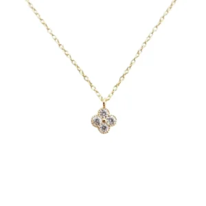 RENSINO Dainty Elegant Jewelry Joyeria De Plata 925 Sterling Silver Gold Plated Cubic Zircon Charms Necklace