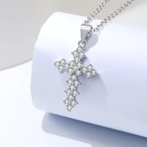RENSINO Decoration 925 Sterling Silver Pendants and Charms Tiny Solid Silver Cross Pendant for Necklace