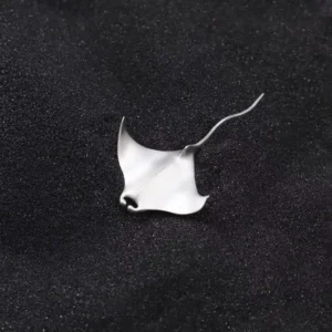 RENSINO Dejavu Jewelry Original Handmade 925 Sterling Silver Brooch Manta Ray Shape for Women Gifts