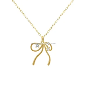 RENSINO Delicate Cute Butterfly Pendant Sterling Silver with Zircon S925 Simple Christmas Jewelry with Silver Plated Findings Women Men