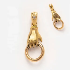 RENSINO Design 925 Sterling Silver 14K 18K Gold Plated Fashion Jewelry Chunky Statement Pendant Hand Shaped Charm Holder