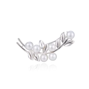 RENSINO DiFeiYa Customized logo China 925 Silver Korea Costume Jewellery Pearl Brooch for Women