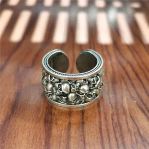 RENSINO Direct Factory 925 Sterling Silver Ring for Men Blackened Oxidized Adjustable Opening Fashion Fine Jewelry Factory