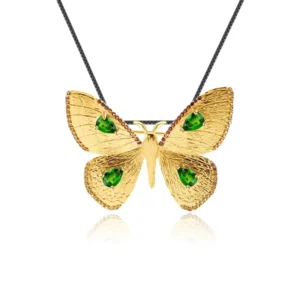 RENSINO Direct Factory Sale High Elegance Series 925 Silver Inlaid Crystal Vintage Necklace Fine Brooches for Party Gift Occasions Stock