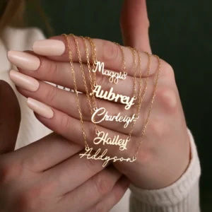 RENSINO Dropshipping Jewelry 925 Silver Custom Necklace Pendant for Women Customize Engraving Necklace