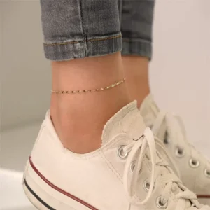 RENSINO Dropshipping Stainless Steel Fish Lips Chain Anklet Women Summer Beach Foot on the Leg Minimalist Anklets