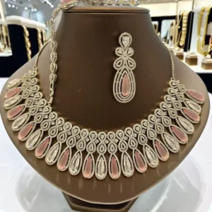 RENSINO Dubai Customized Fashion Dubai Jewelry Set Water Drop Necklace Wedding Banquet Gift Jewelry Set