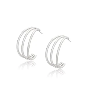 RENSINO E 1548 Jewelry Trendy Fantasy Jewelry Women Hyperbole Silver Color No Fade Sweatproof Stainless Steel Stud Earrings