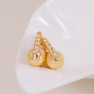 RENSINO E5495 10-11mm S925 Sterling Silver 18K Gold Plated DIY Pearl Earring Findings Base Jewelry No Pearl Included