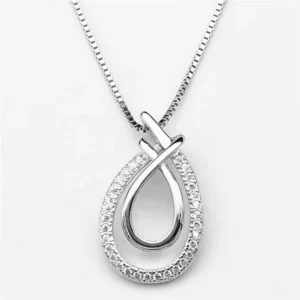 RENSINO Elegant Custom 925 Silver Pendant Ladies Pendant Sterling Silver CZ Pendant for Women