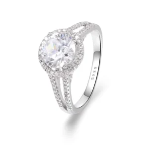 RENSINO Elegant Design 925 Sterling Silver Engagement Rings Jewelry CZ Zircon Women Wedding Rings