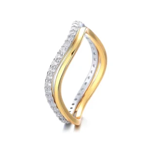 RENSINO Europe and the United States Fashion 925 Sterling Silver Micro Inlaid Ring Female Creative Niche Design Sense