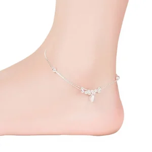 RENSINO European American Foreign Trade Summer Fashion Silver plated Bead Heart shaped Toe Personalized Jewelry