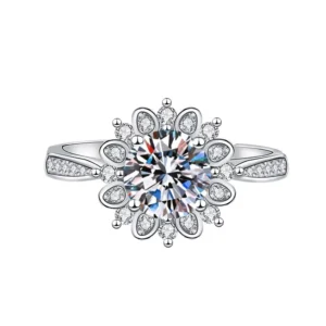 RENSINO European American Women’s Adjustable Copper Gemstone Ring Tarnish Free Inlay Fashion Jewelry