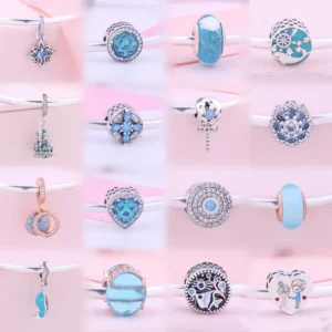 RENSINO European Summer Ocean Dolphin Beauty Fish Diy Beads Fit Original Snake Charms Silver 925 Bracelet DIY Jewelry for Women