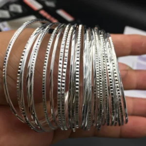 RENSINO European and American Silver Pattern Weekly Fashion Bracelet