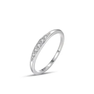 RENSINO Exquisite Classic Silver Jewelry Rings Sterling Silver 925 Cubic Zirconia Luxury Wedding Rings for Women