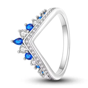 RENSINO Exquisite Rhodium Plated 925 Sterling Silver Classic Plain Small Zircon Engagement Wedding Ring Luxury Fine Jewelry Women Party