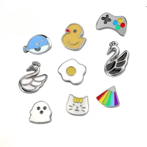 RENSINO F136 Titanium Ear Stud Cute Oil Dropped Poached Egg Internal Thread Lip Stud G23 Titanium Jewelry Head Cat Cartilage