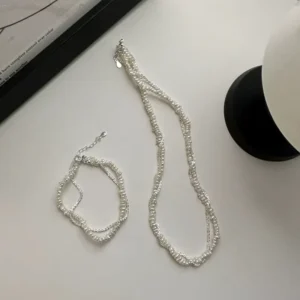 RENSINO FY 17TL31 S925 Sterling Silver Wrapped Necklace French Elegant Double-layer Set Jewelry Trendy Factory