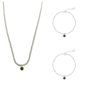 RENSINO FY 835 Super Sparkling Silver Necklace for Women Shimmering Light Luxury Collarbone Chain Fine Pendant Accessory Ins Design