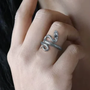 RENSINO FY JZ010 925 Sterling Silver Snake Ring for Couples Instagram Niche Design and Trendy Accessory for Anniversaries