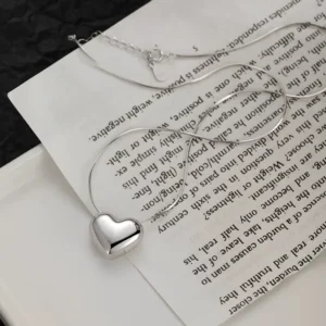 RENSINO FY PL070 Love Necklace Women Sterling Silver Necklace Women’s Niche Design High-end Clavicle Chain Accessories