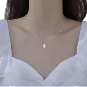 RENSINO FY PL135 925 Sterling Silvershell Necklace Light Luxury Niche High end Collarbone Chain Women’s Jewelry