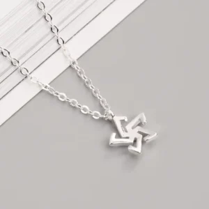 RENSINO FY-PL509 S925 Sterling Silver Necklace for Women Korean Style Fashion Hollow Five-Pointed Star Collarbone Chain