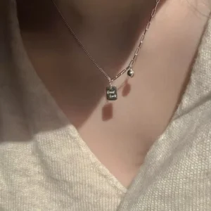 RENSINO FY PL861 925 Sterling Silver Necklace Collarbone Chain Women’s Ins Cold Wind Light Luxury Niche Design