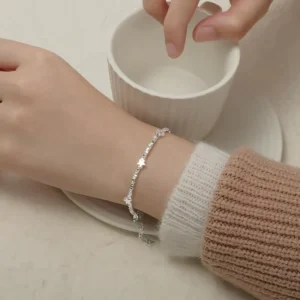 RENSINO FY SL333 Light Luxury Silver Bracelet for Girls Exquisite High End Jewelry Gift for Best Friends