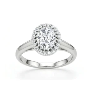 RENSINO Factory Custom 925 Sterling Silver Lab Grown Diamond Engagement Ring