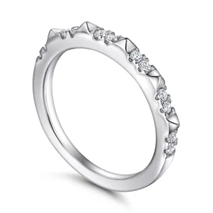 RENSINO Factory Custom 925 Sterling Silver Wedding Engagement Moissanite Zircon 18K Gold Plating Inlay Jewelry