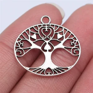 RENSINO Factory DIY Jewelry Charm Antique Silver Tree of Life Necklace Pendant
