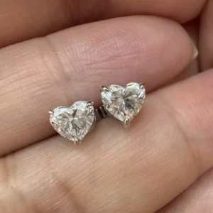 RENSINO Factory Direct Korean Sweet Cute Fine Jewelry 18k 14k Gold VS1 0.5ct 1ct Cubic Lab Grown Diamond IGI Certified Earrings