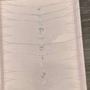 RENSINO Factory Made Silver-Plated Cute Pendant Style Link Chain Necklace Fashion Chains for Women Jewelry with Zircon