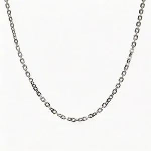 RENSINO Factory Rhodium Plated 925 Silver Necklace 3mm Modified Curb Chain Classic Fine Jewelry For Men Women Gift