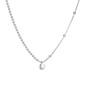 RENSINO Factory Silver Choker Collar Short Necklaces Round Choker Clavicle Chain Lucky Necklace Women Fine Jewelry Accessories
