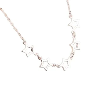 RENSINO Factory Silver Star Necklace for Women New Fashionable Necklace Jewelry