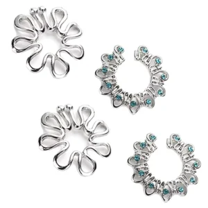 RENSINO Fake Nipple Piercing Non Piercing Nipple Barbell Ring 14G Stainless Steel Jewelry Fashion Piercing