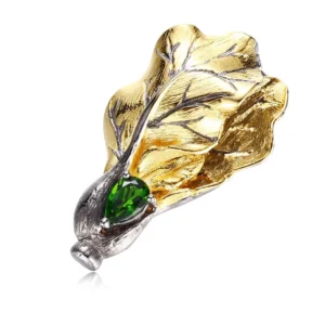 RENSINO Fancy Vegetables Lettuce 925 Sterling Silver Brooch