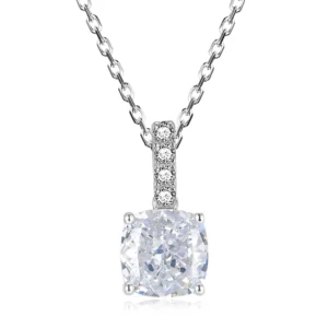 RENSINO Fashion 925 Sterling Silver Necklace Jewelry CZ Zircon Pendant Necklaces for Women