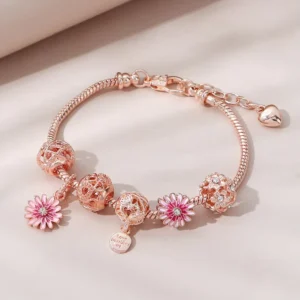 RENSINO Fashion Bracelet Jewelry DIY Charms Bracelet Costume Rose Gold Jewelry Bracelets