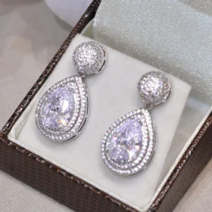 RENSINO Fashion Bridal Wedding Earrings High Quality Earring Luxury Dangle Earrings Fashion Jewelry for Women