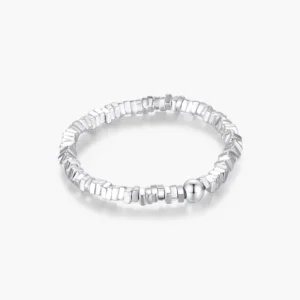 RENSINO Fashion Broken Silver Design Finger Rings for Women Fine Jewelry 925 Sterling Silver Minimalism Adjustable Handmade Rings
