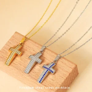 RENSINO Fashion Cross Jewelry Necklaces for Silver Necklace Fashion Jewelry Pendants Charms